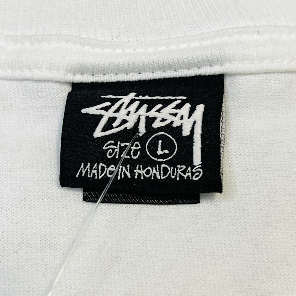 New Stussy World Tour Tee White Mens Size Large Double Sided Logo 2025 - Picture 6 of 9